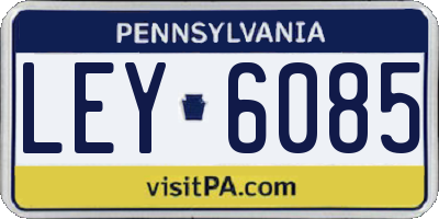 PA license plate LEY6085