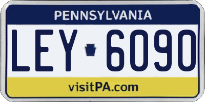 PA license plate LEY6090