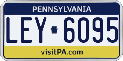 PA license plate LEY6095