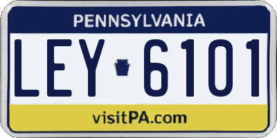 PA license plate LEY6101