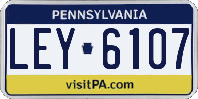 PA license plate LEY6107