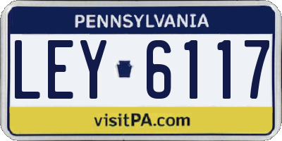 PA license plate LEY6117