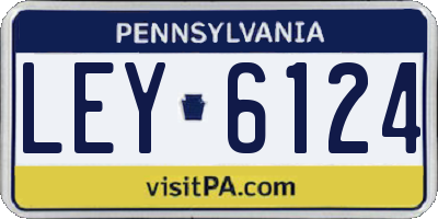 PA license plate LEY6124