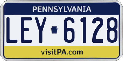 PA license plate LEY6128