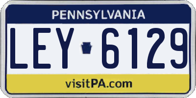 PA license plate LEY6129