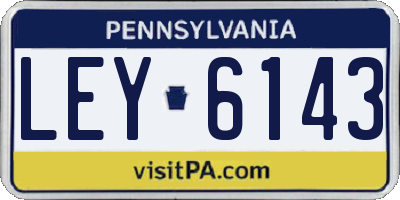 PA license plate LEY6143