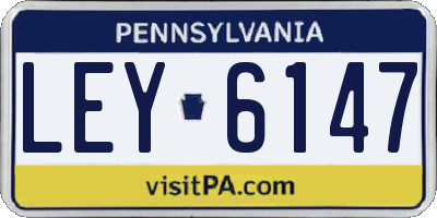 PA license plate LEY6147