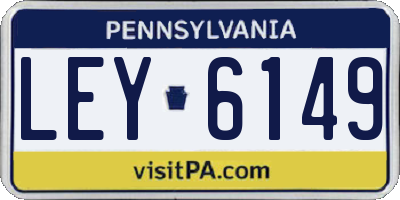 PA license plate LEY6149
