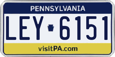 PA license plate LEY6151