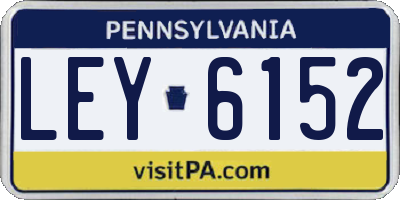 PA license plate LEY6152
