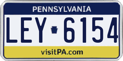 PA license plate LEY6154