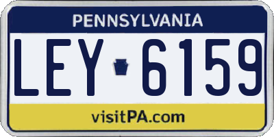 PA license plate LEY6159
