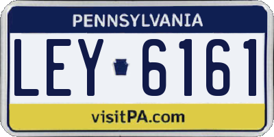 PA license plate LEY6161
