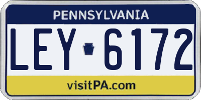 PA license plate LEY6172