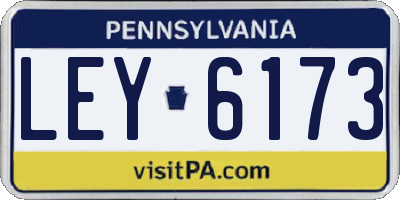 PA license plate LEY6173