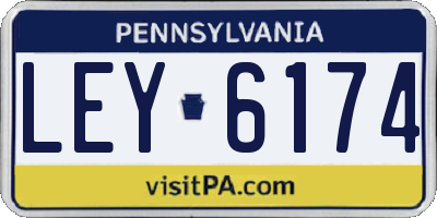 PA license plate LEY6174