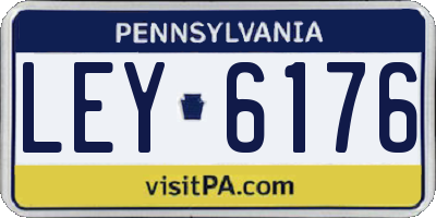 PA license plate LEY6176