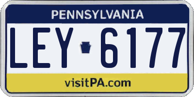 PA license plate LEY6177