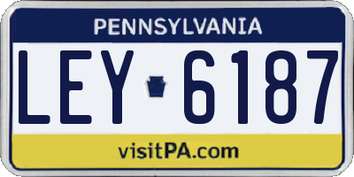 PA license plate LEY6187
