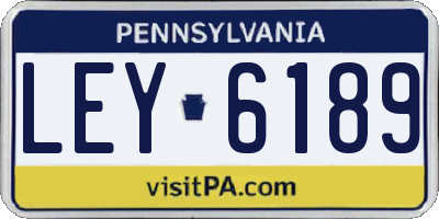 PA license plate LEY6189
