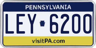 PA license plate LEY6200