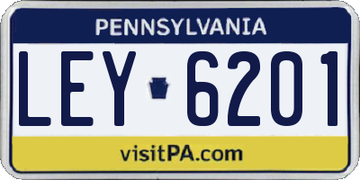 PA license plate LEY6201