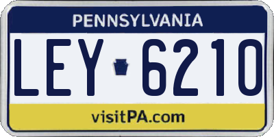 PA license plate LEY6210