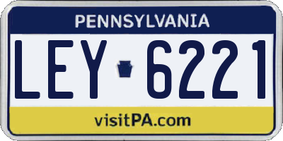 PA license plate LEY6221