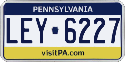 PA license plate LEY6227