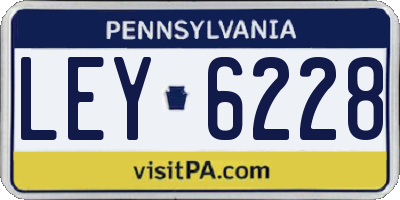 PA license plate LEY6228