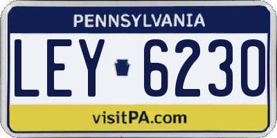 PA license plate LEY6230