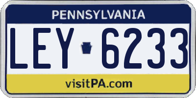 PA license plate LEY6233