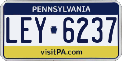 PA license plate LEY6237