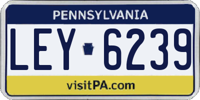 PA license plate LEY6239
