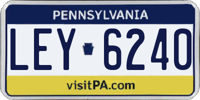 PA license plate LEY6240