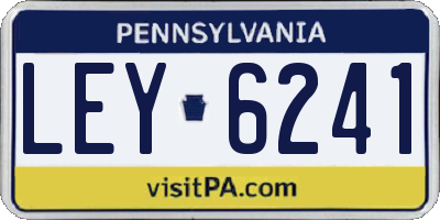PA license plate LEY6241