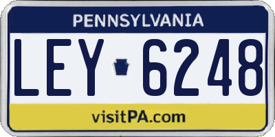 PA license plate LEY6248