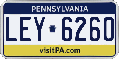 PA license plate LEY6260