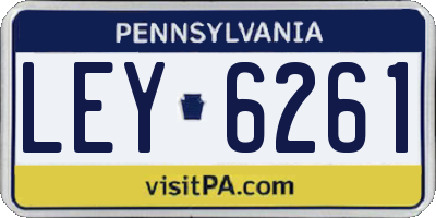 PA license plate LEY6261