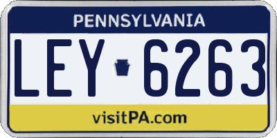 PA license plate LEY6263