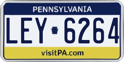 PA license plate LEY6264