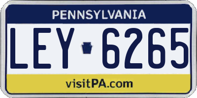 PA license plate LEY6265