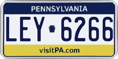 PA license plate LEY6266