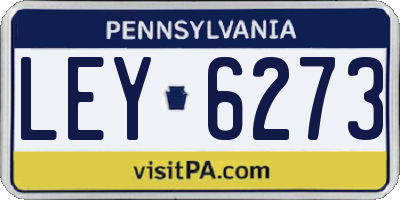 PA license plate LEY6273