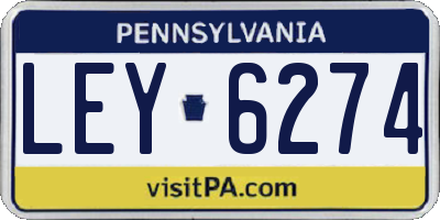 PA license plate LEY6274
