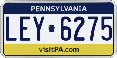 PA license plate LEY6275