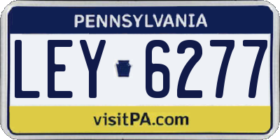 PA license plate LEY6277