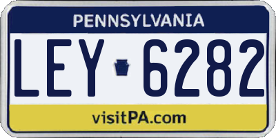 PA license plate LEY6282