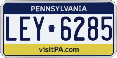 PA license plate LEY6285