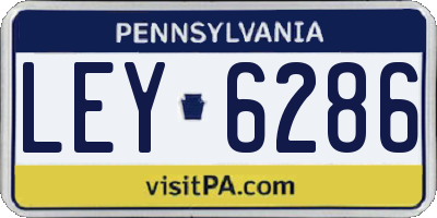 PA license plate LEY6286